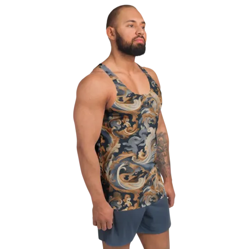 Rococo Tide on a Men's Tank Top