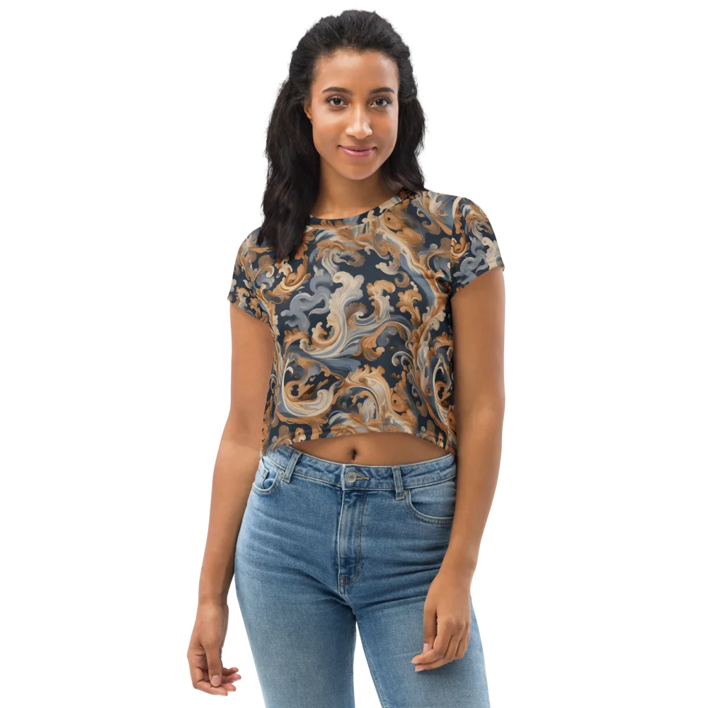 Rococo Tide on Crop Tee — Front