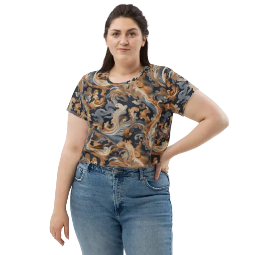 Rococo Tide on a Crop Tee