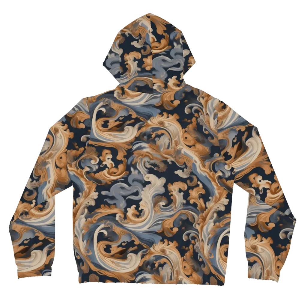 Rococo Tide on Women's Full-Zip Hoodie — Back