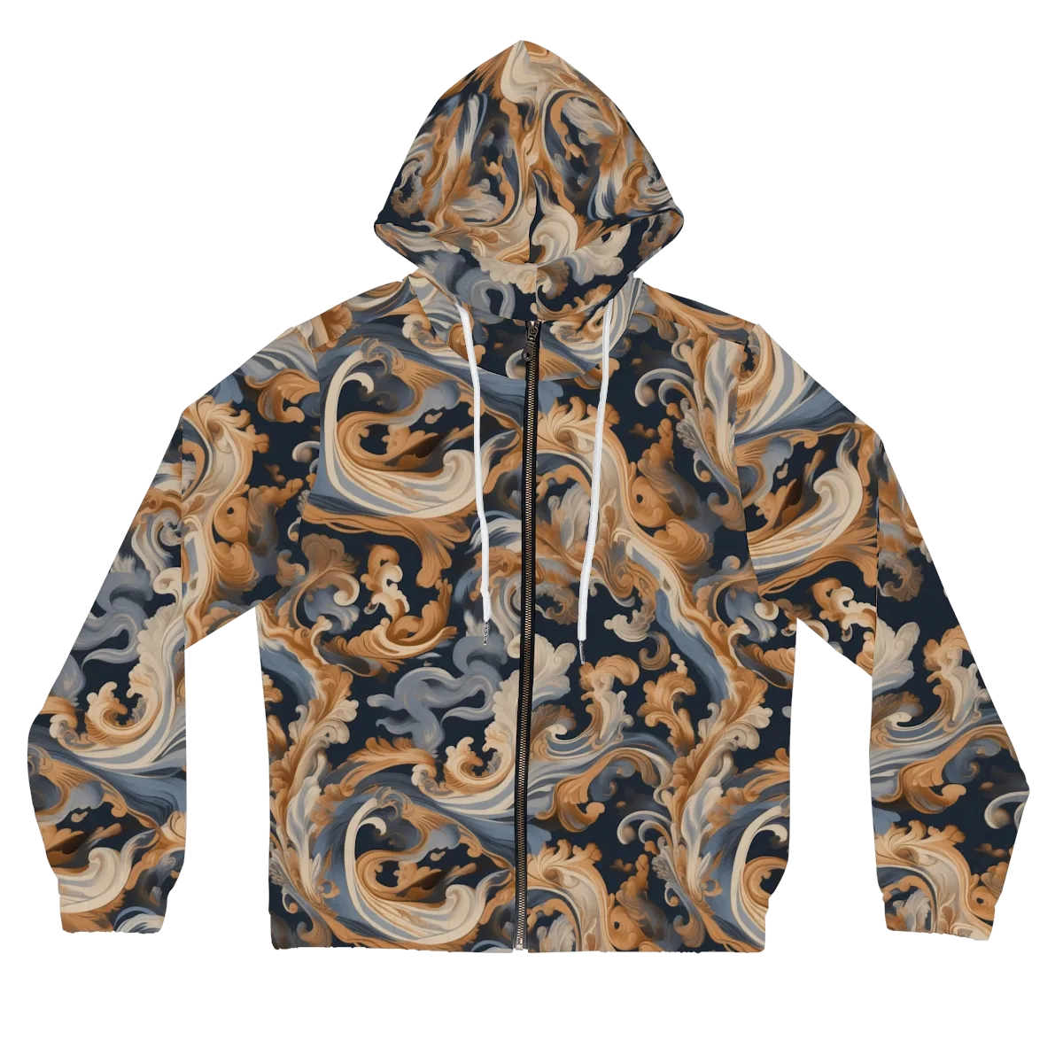 Rococo Tide on Women's Full-Zip Hoodie — Front
