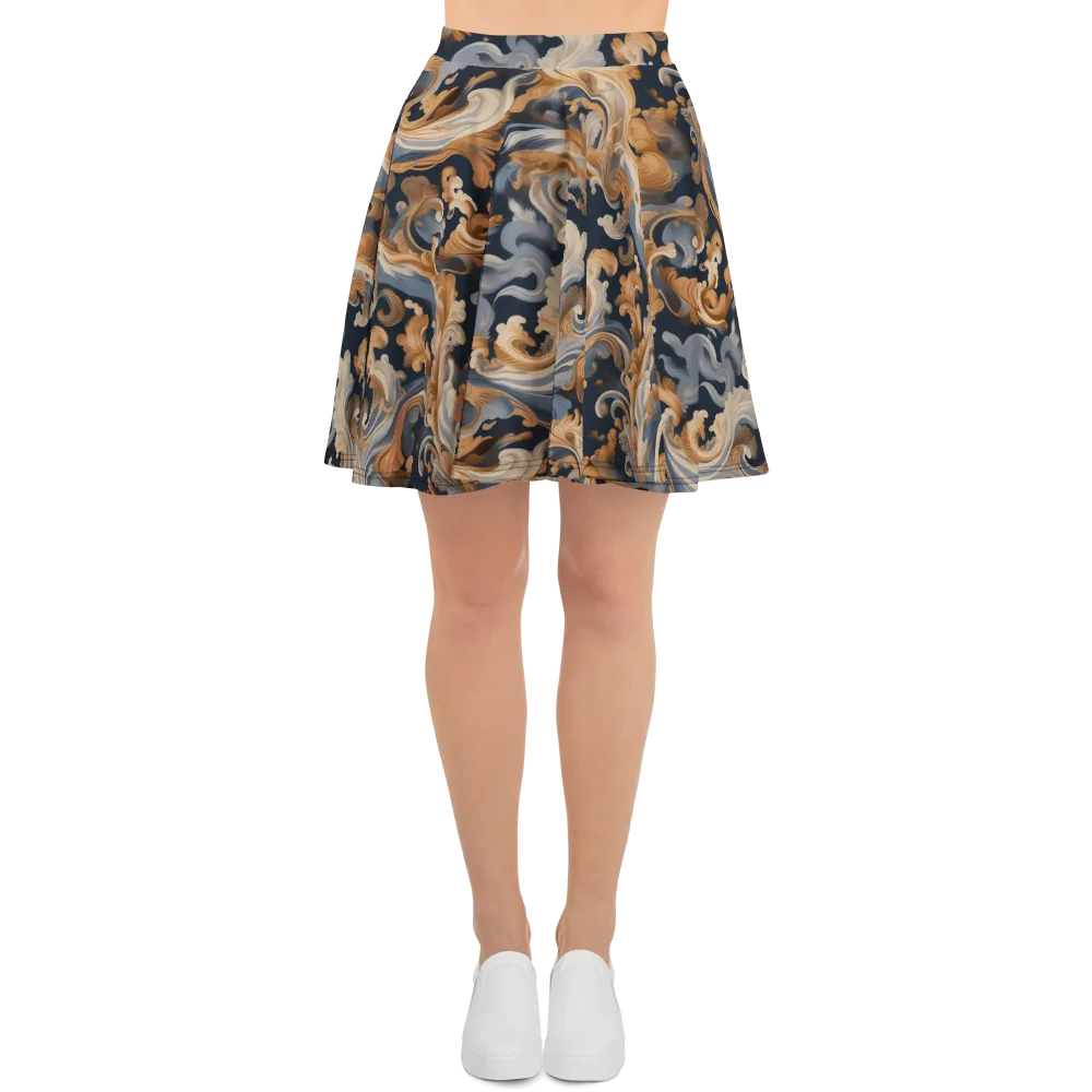 Rococo Tide on Skater Skirt — Front
