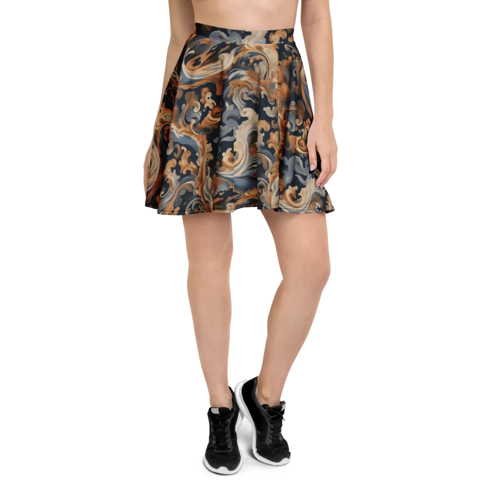 Rococo Tide on Skater Skirt — Front