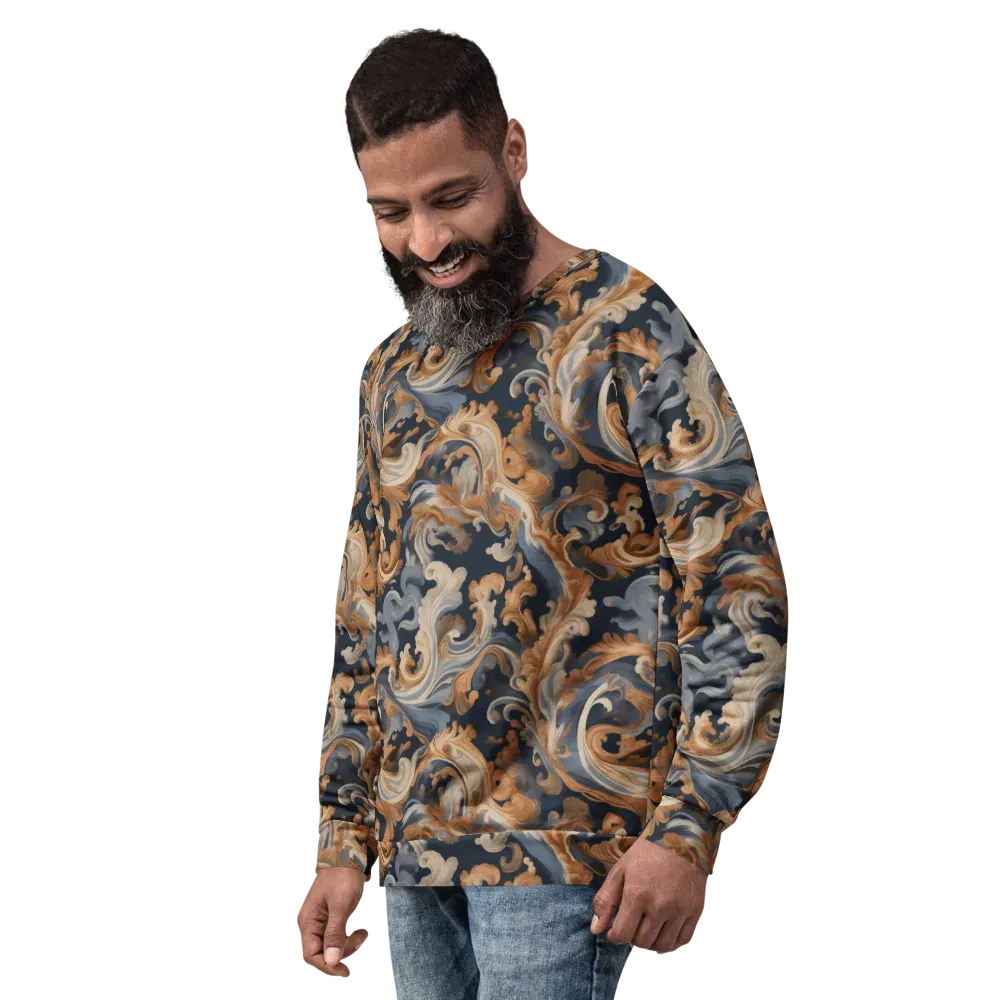 Rococo Tide on Sweatshirt — Left Front
