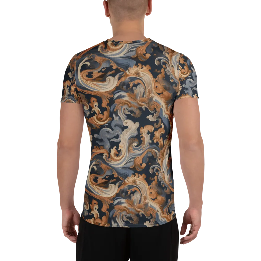 Rococo Tide on Men's Athletic T-Shirt — Back