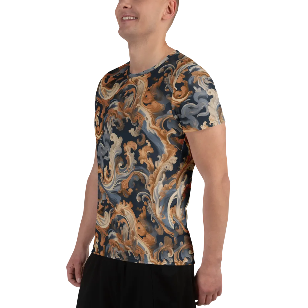 Rococo Tide on Men's Athletic T-Shirt — Left