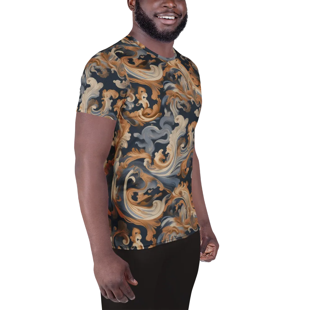 Rococo Tide on Men's Athletic T-Shirt — Right