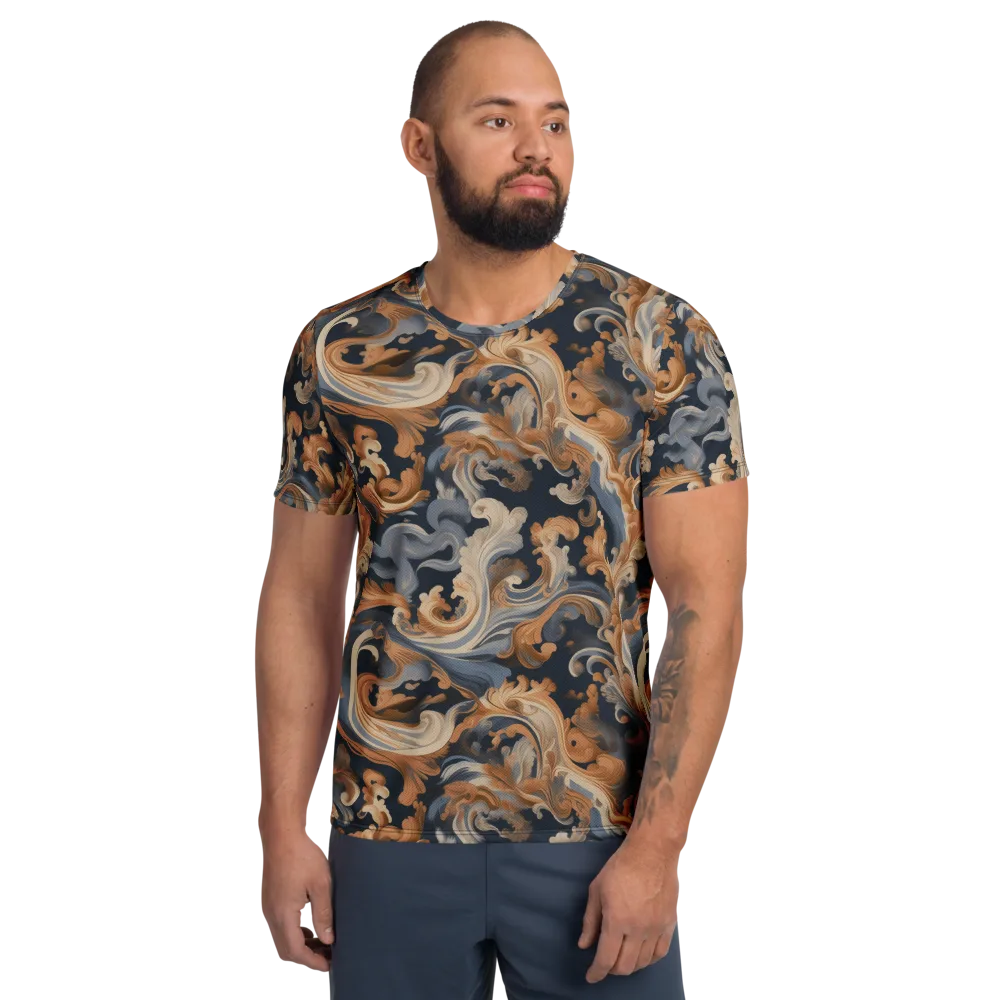 Rococo Tide on Men's Athletic T-Shirt — Front