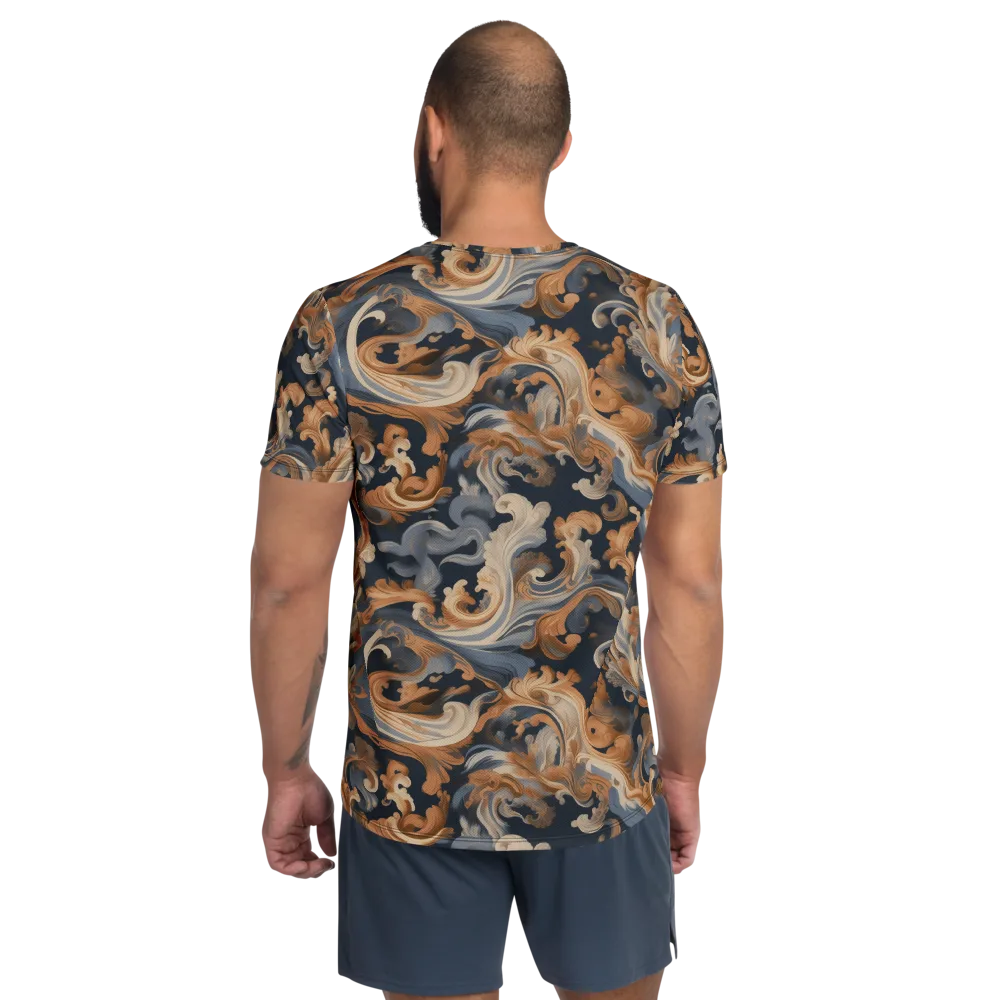 Rococo Tide on Men's Athletic T-Shirt — Back