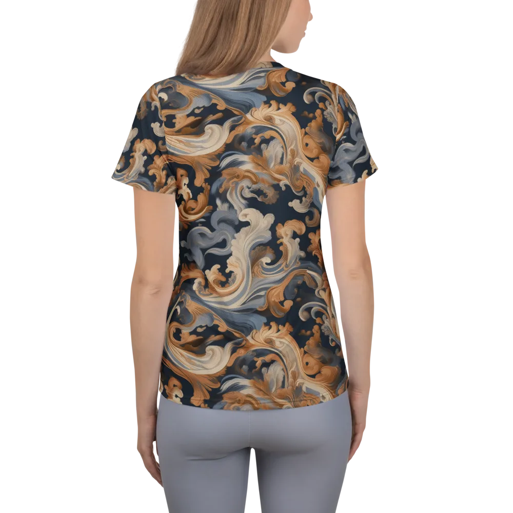 Rococo Tide on Women's Athletic T-Shirt — Back