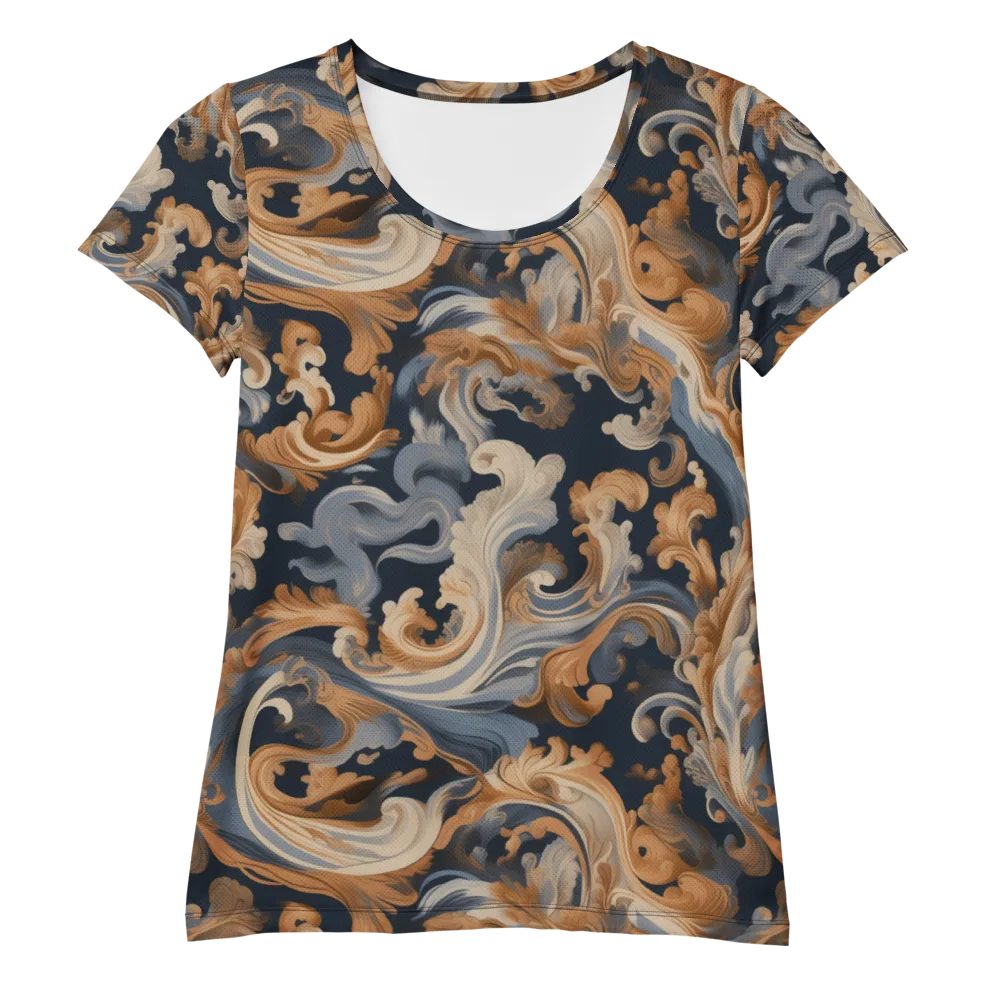 Rococo Tide on Women's Athletic T-Shirt — Front
