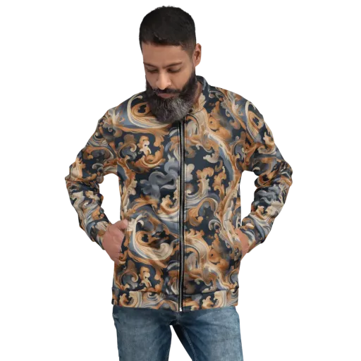 Rococo Tide on a Bomber Jacket