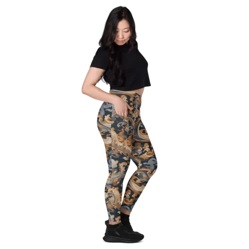 Rococo Tide on a Leggings with Pockets