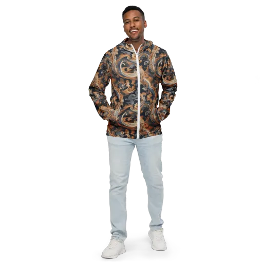 Rococo Tide on a Men's Windbreaker