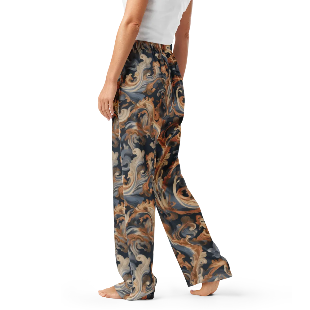 Rococo Tide on Women's Pajama Pants — Left