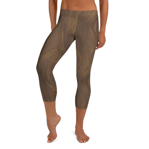 Walnut Current on a Capri Leggings
