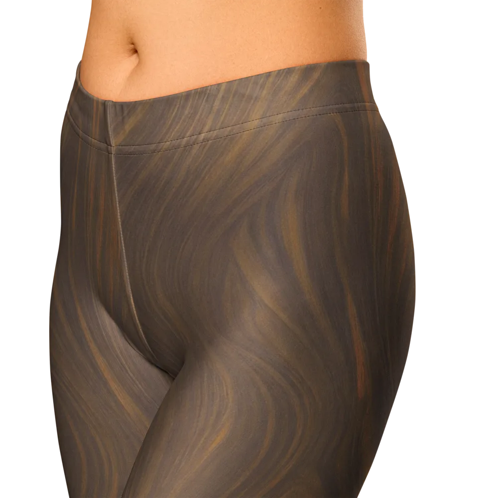 Walnut Current on Capri Leggings — Zoomed-in