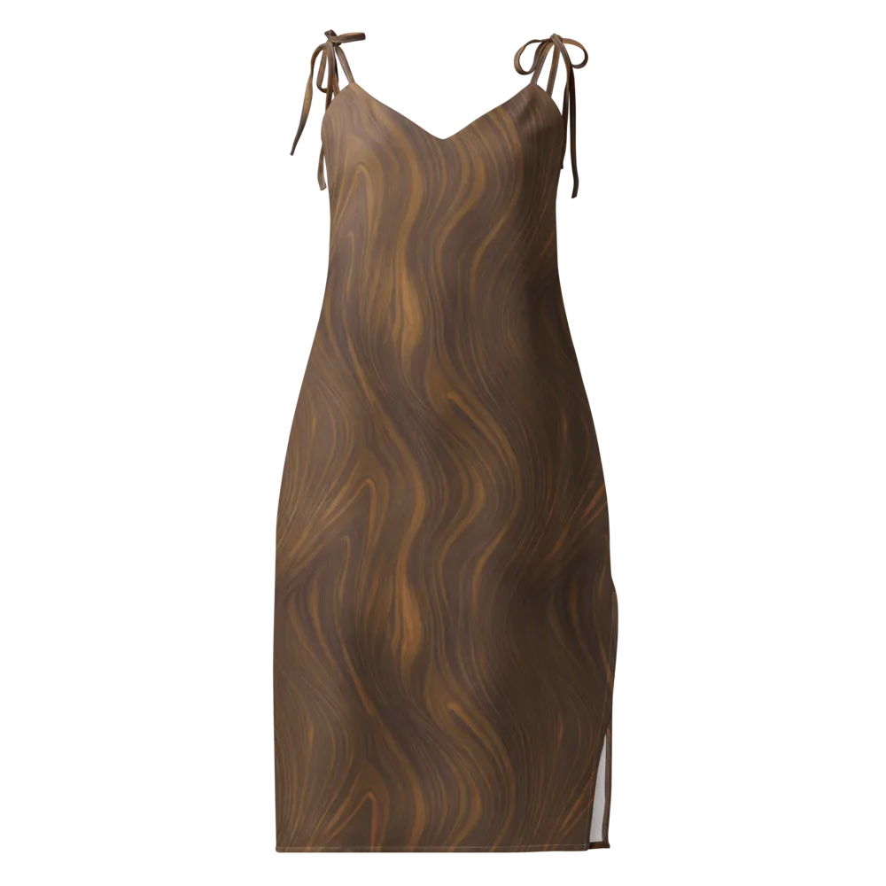 Walnut Current on Slip Dress — Front