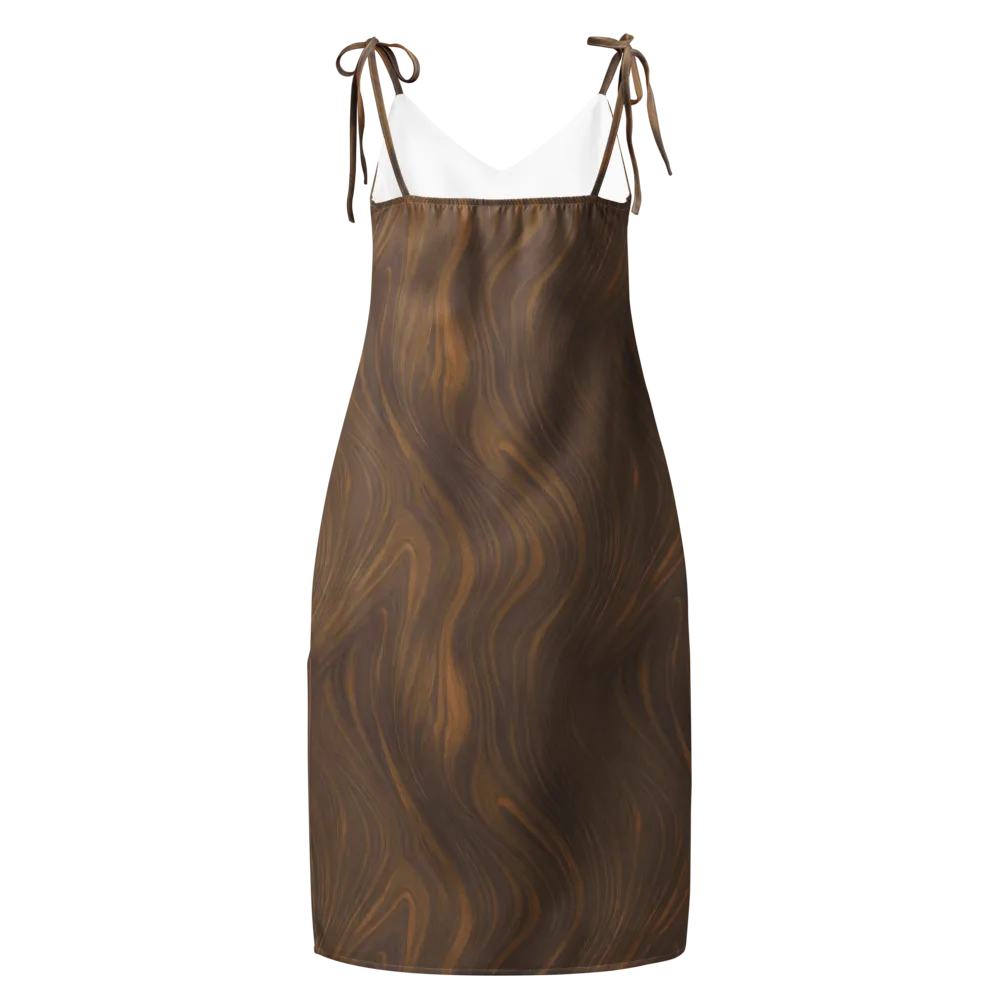Walnut Current on Slip Dress — Back