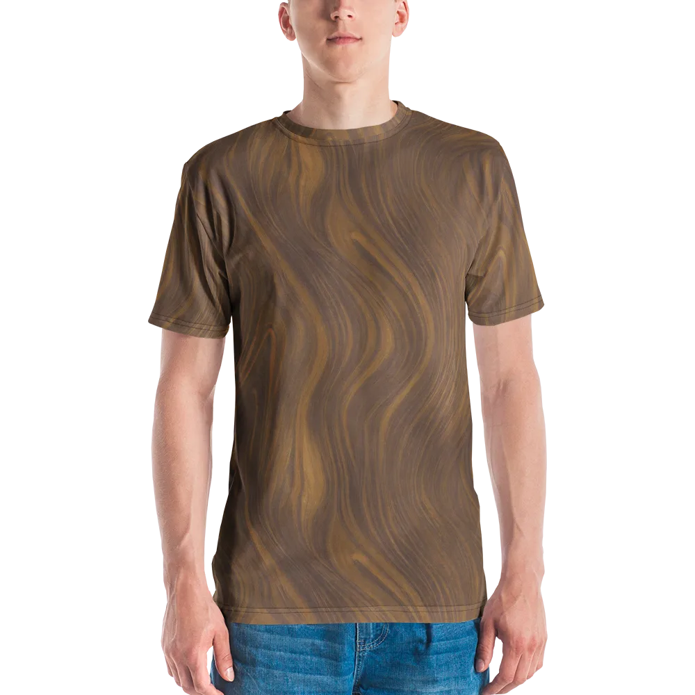Walnut Current on Men's Crew Neck T-Shirt — Front
