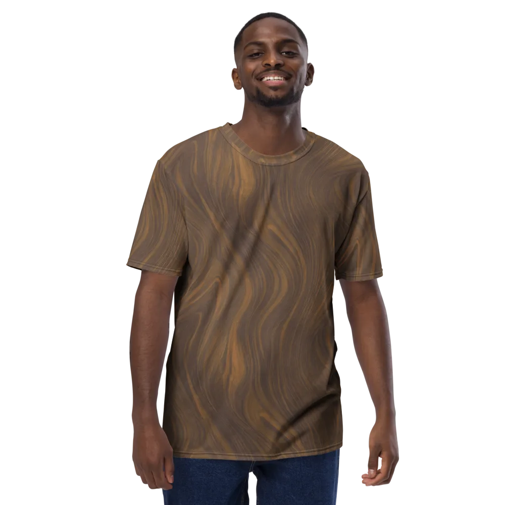 Walnut Current on Men's Crew Neck T-Shirt — Front