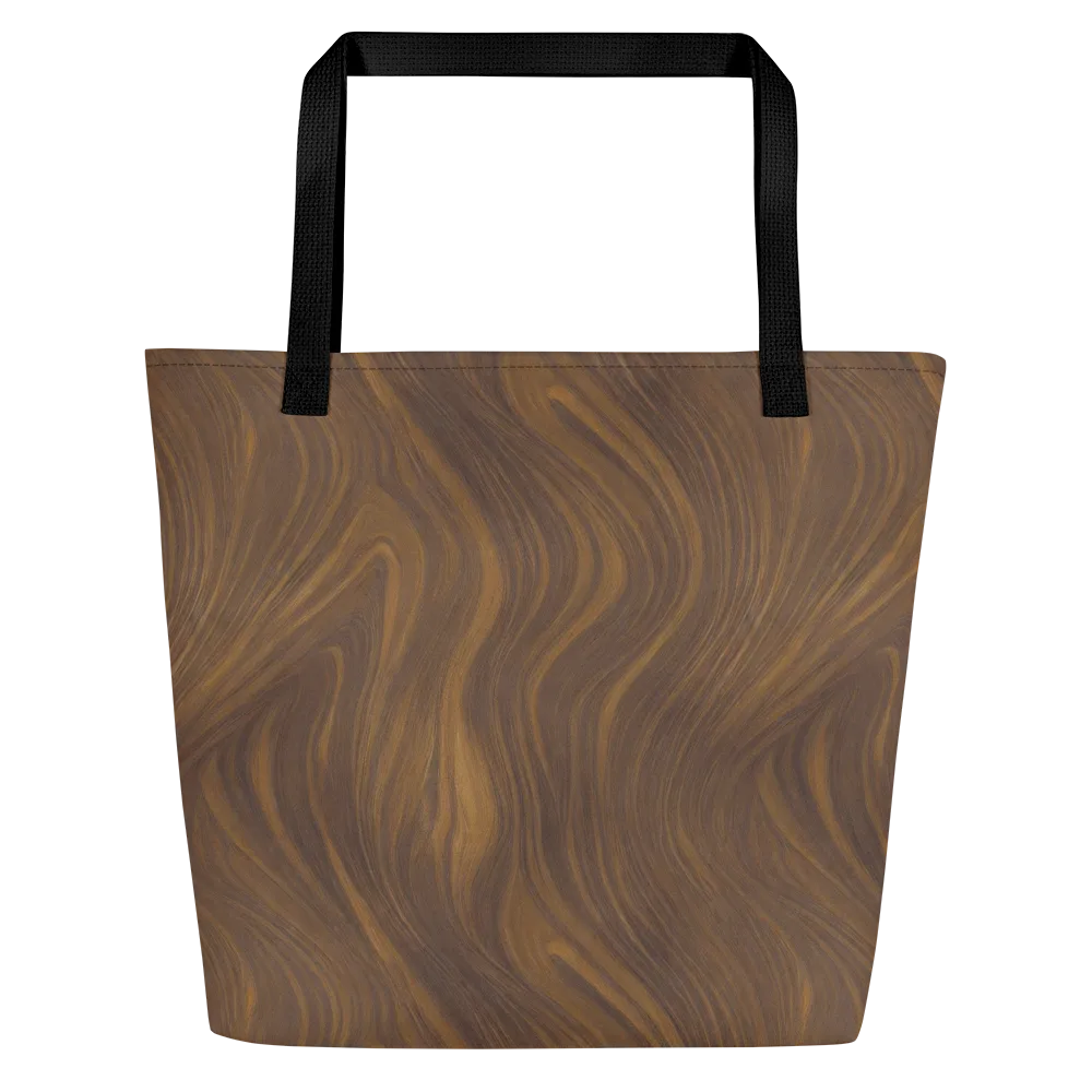 Walnut Current on Large Tote Bag W/ Pocket — Front