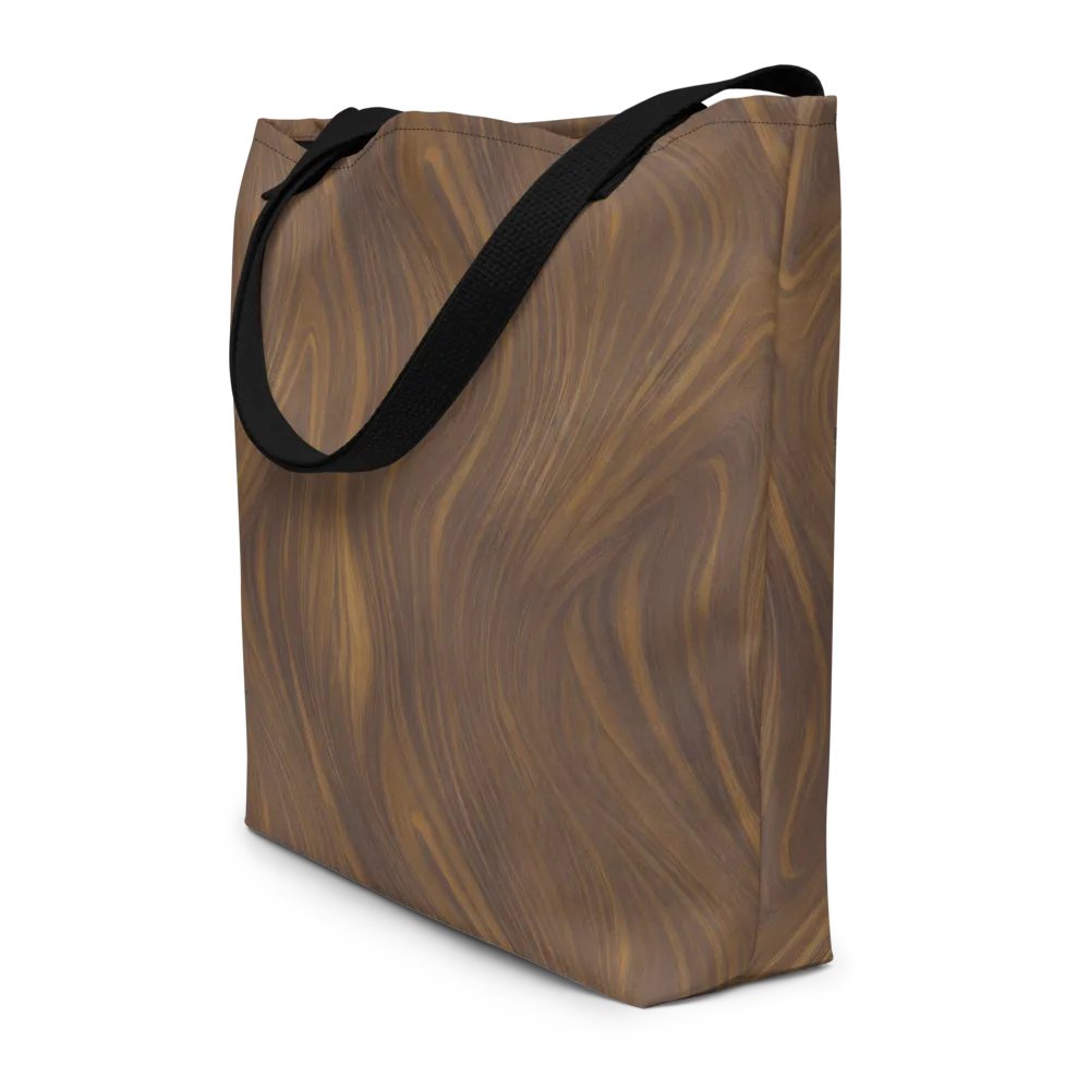 Walnut Current on Large Tote Bag W/ Pocket — Front
