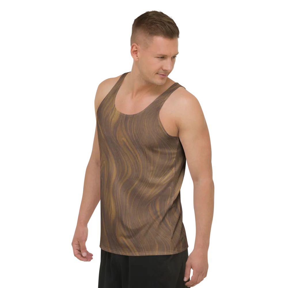 Walnut Current on Men's Tank Top — Left Front