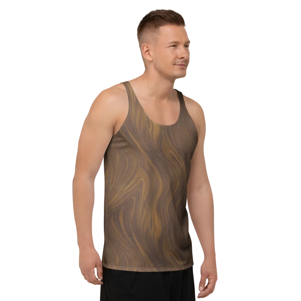 Walnut Current on Men's Tank Top — Right Front