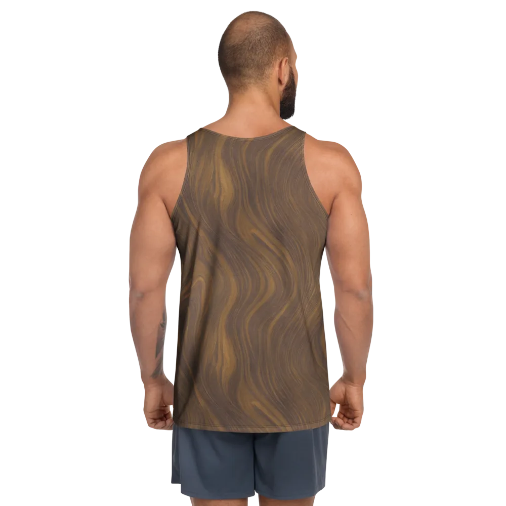 Walnut Current on Men's Tank Top — Back