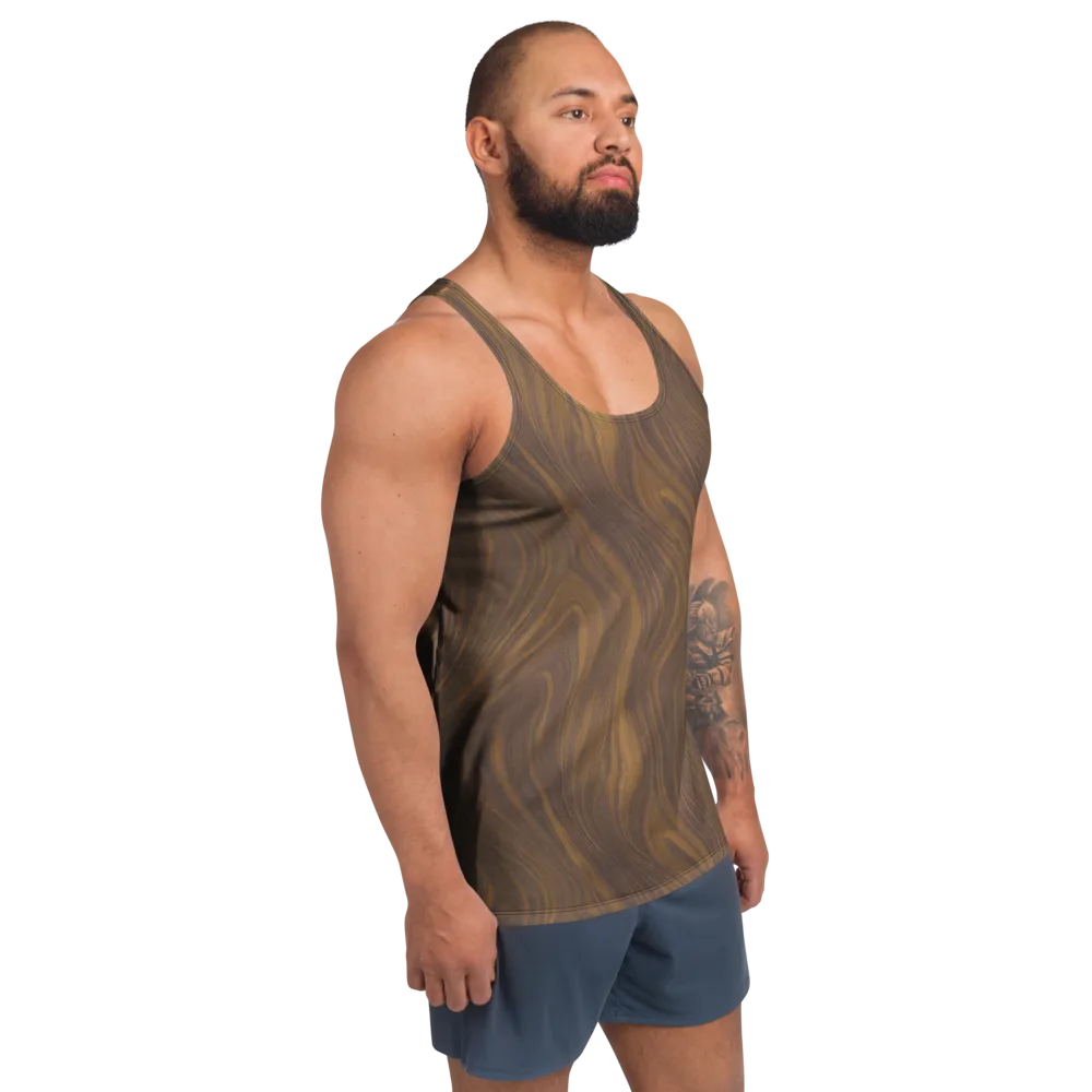 Walnut Current on Men's Tank Top — Right Front