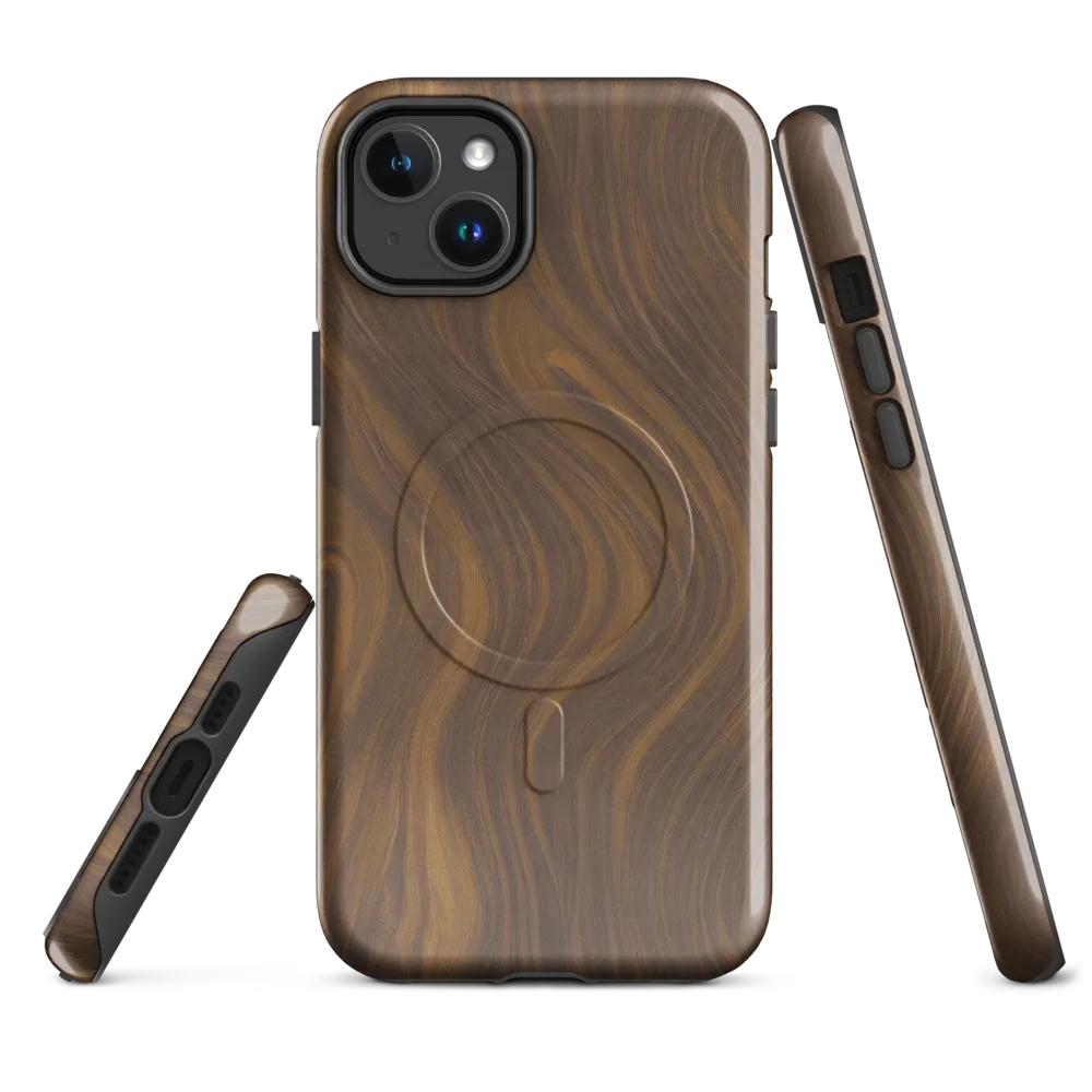 Walnut Current on MagSafe Tough Case for iPhone® — Front