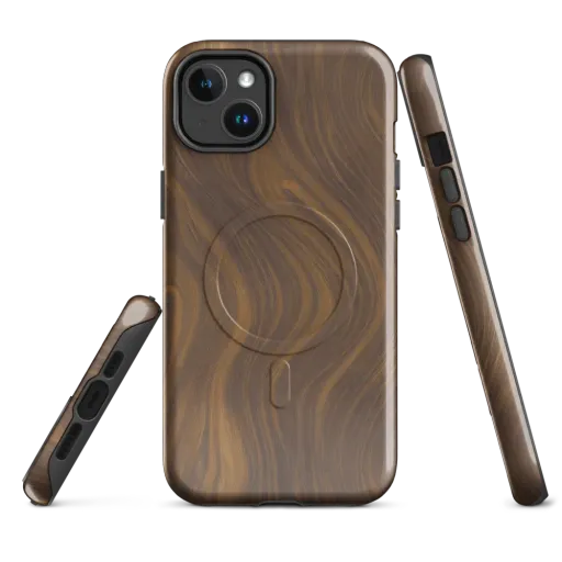 Walnut Current on a MagSafe Tough Case for iPhone®