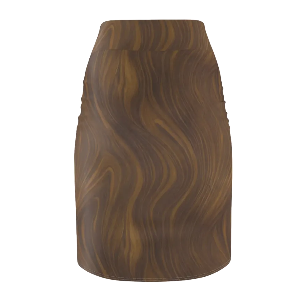 Walnut Current on Pencil Skirt — Back