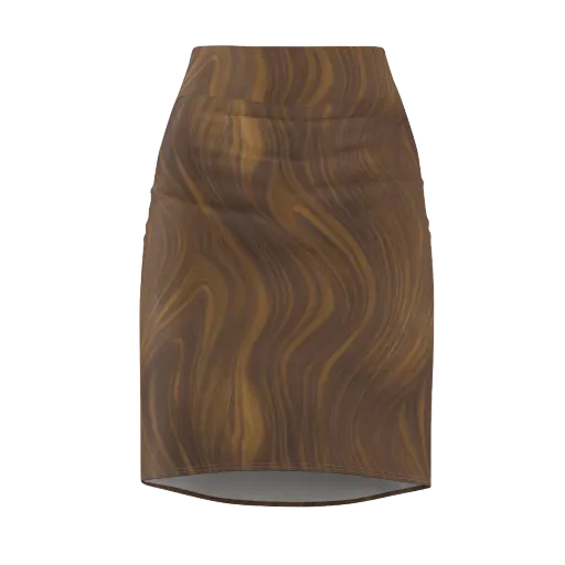 Walnut Current on a Pencil Skirt