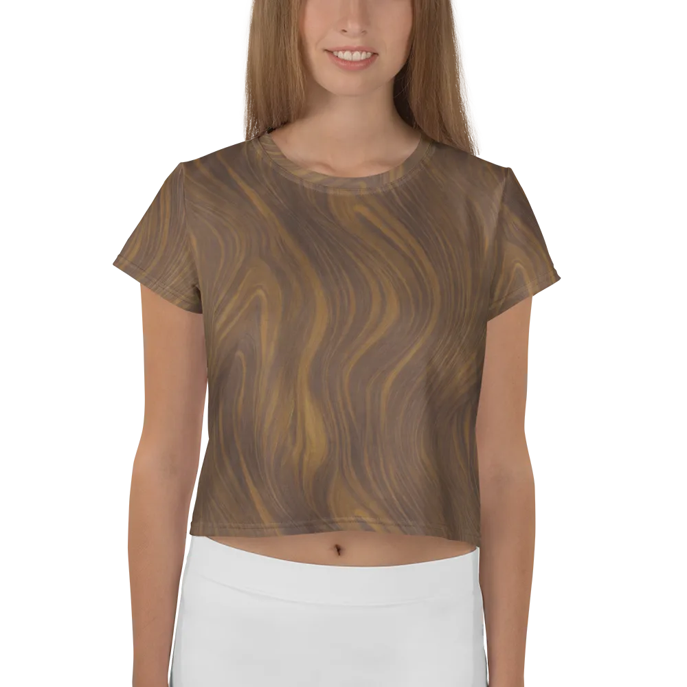 Walnut Current on Crop Tee — Front