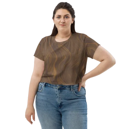 Walnut Current on a Crop Tee