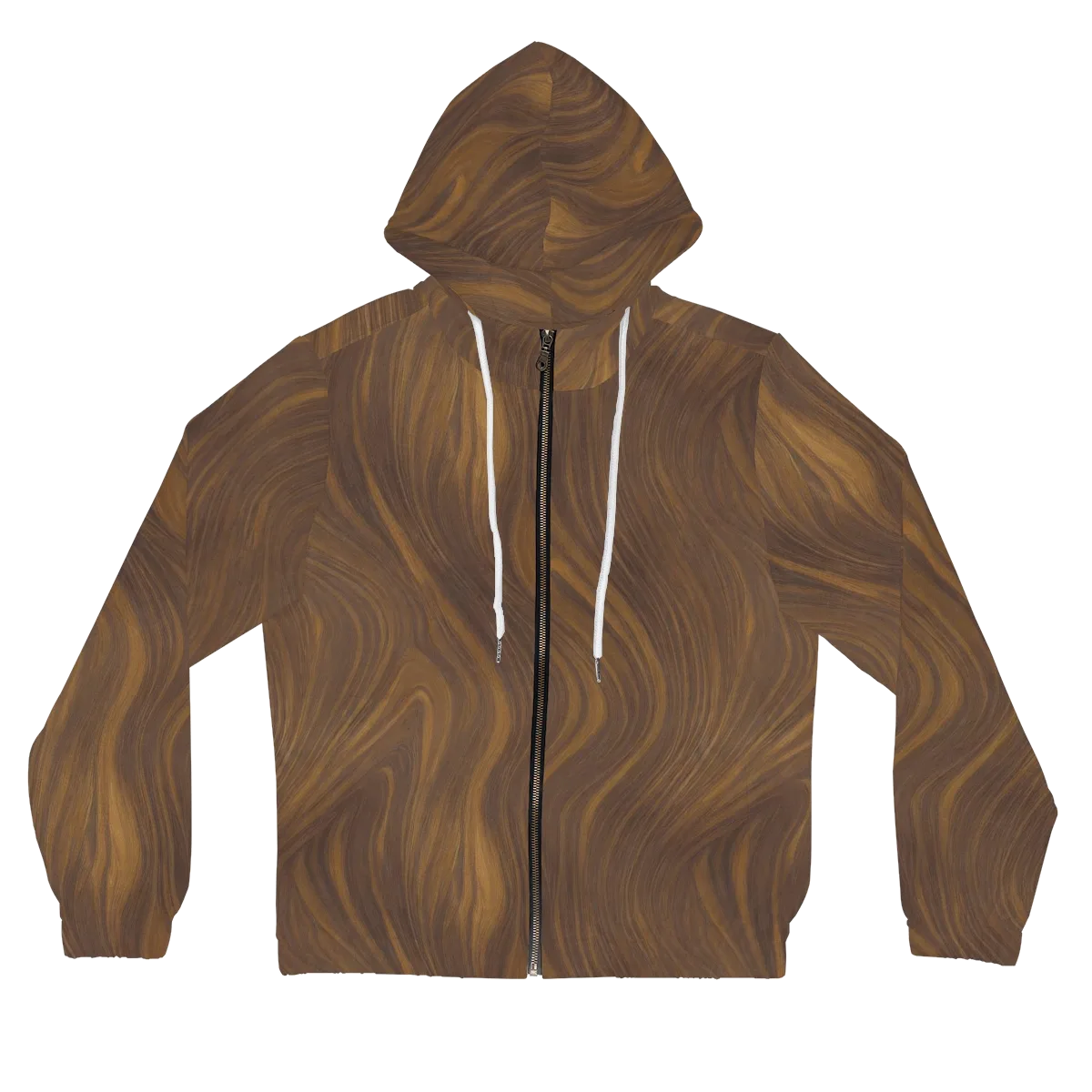Walnut Current on Women's Full-Zip Hoodie — Front