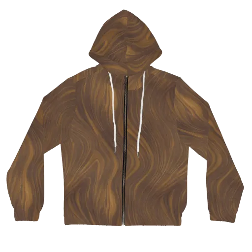 Walnut Current on a Women's Full-Zip Hoodie