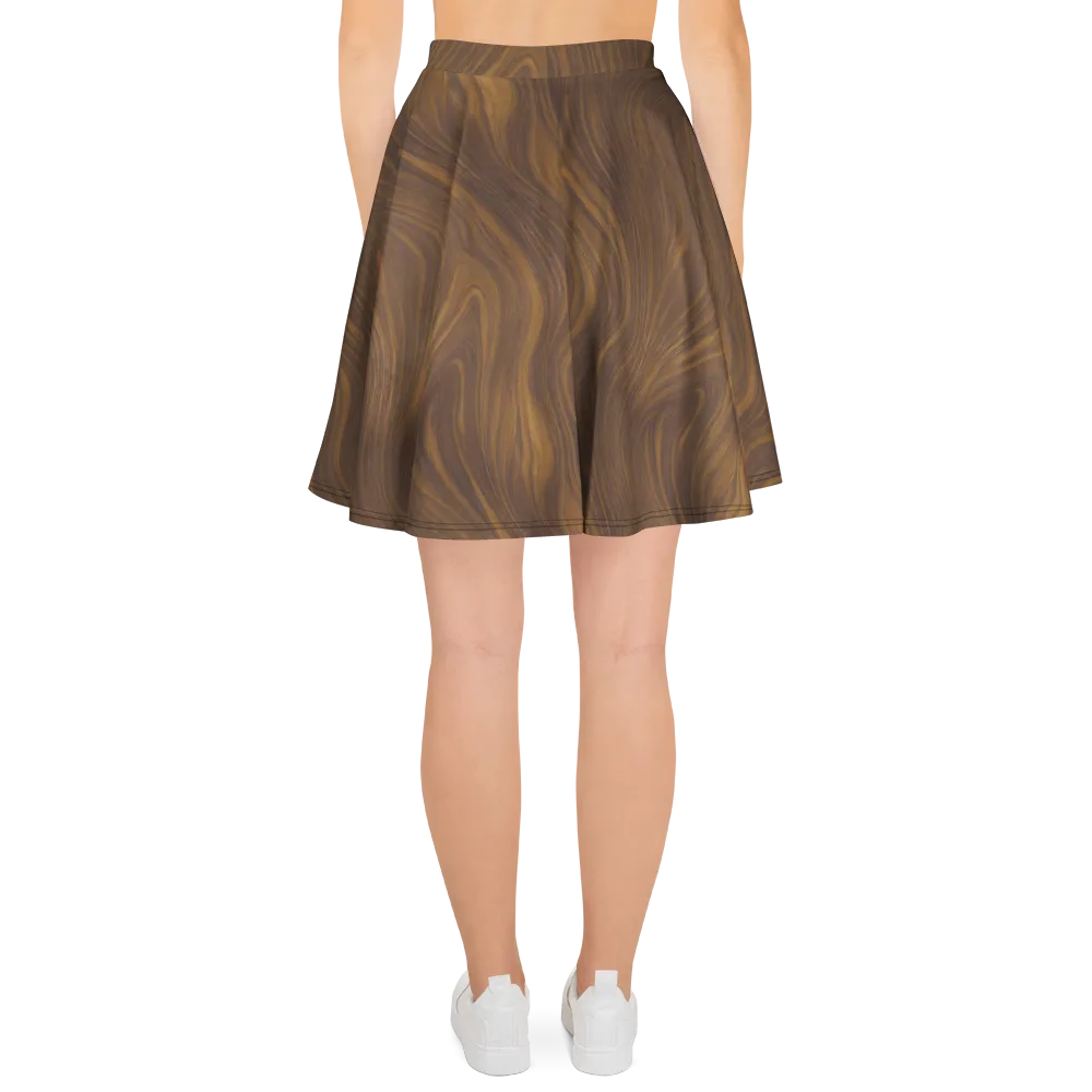 Walnut Current on Skater Skirt — Back