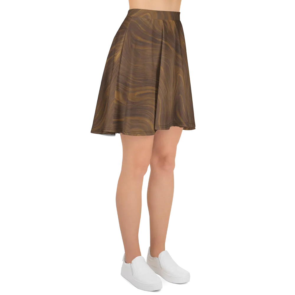 Walnut Current on Skater Skirt — Right