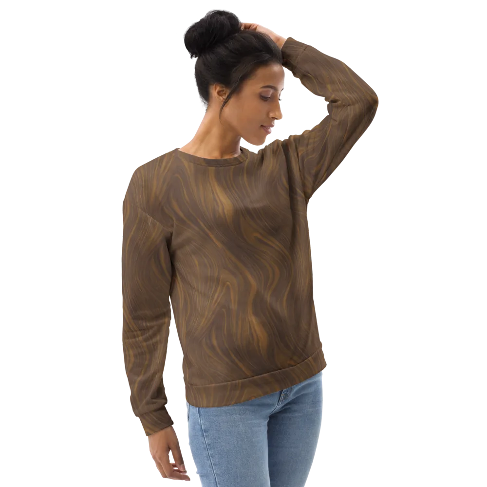 Walnut Current on Sweatshirt — Right Front