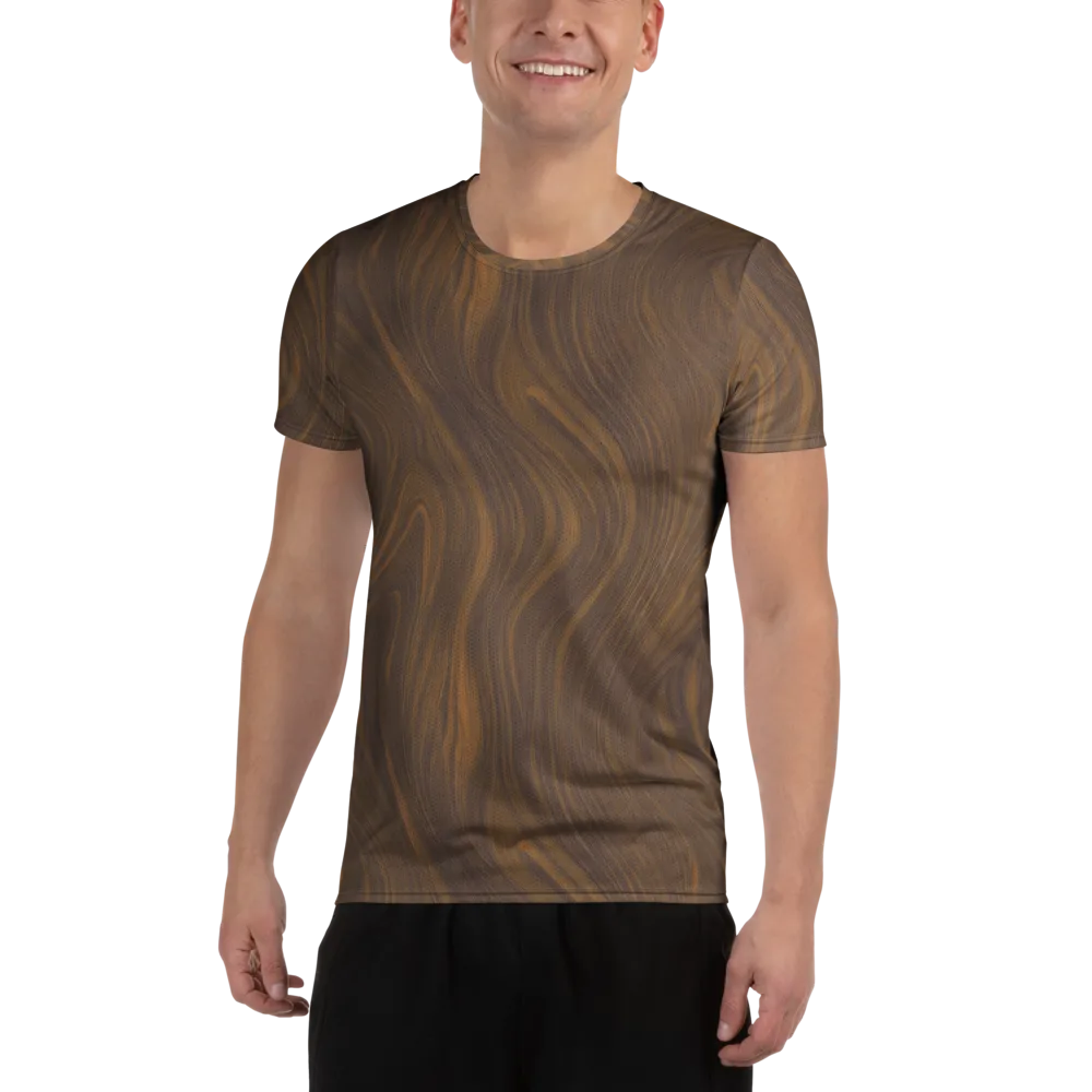 Walnut Current on Men's Athletic T-Shirt — Front