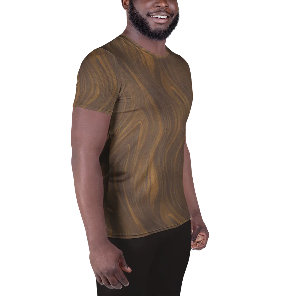 Walnut Current on Men's Athletic T-Shirt — Right