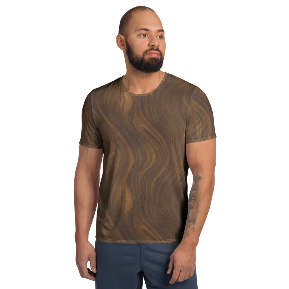 Walnut Current on Men's Athletic T-Shirt — Front