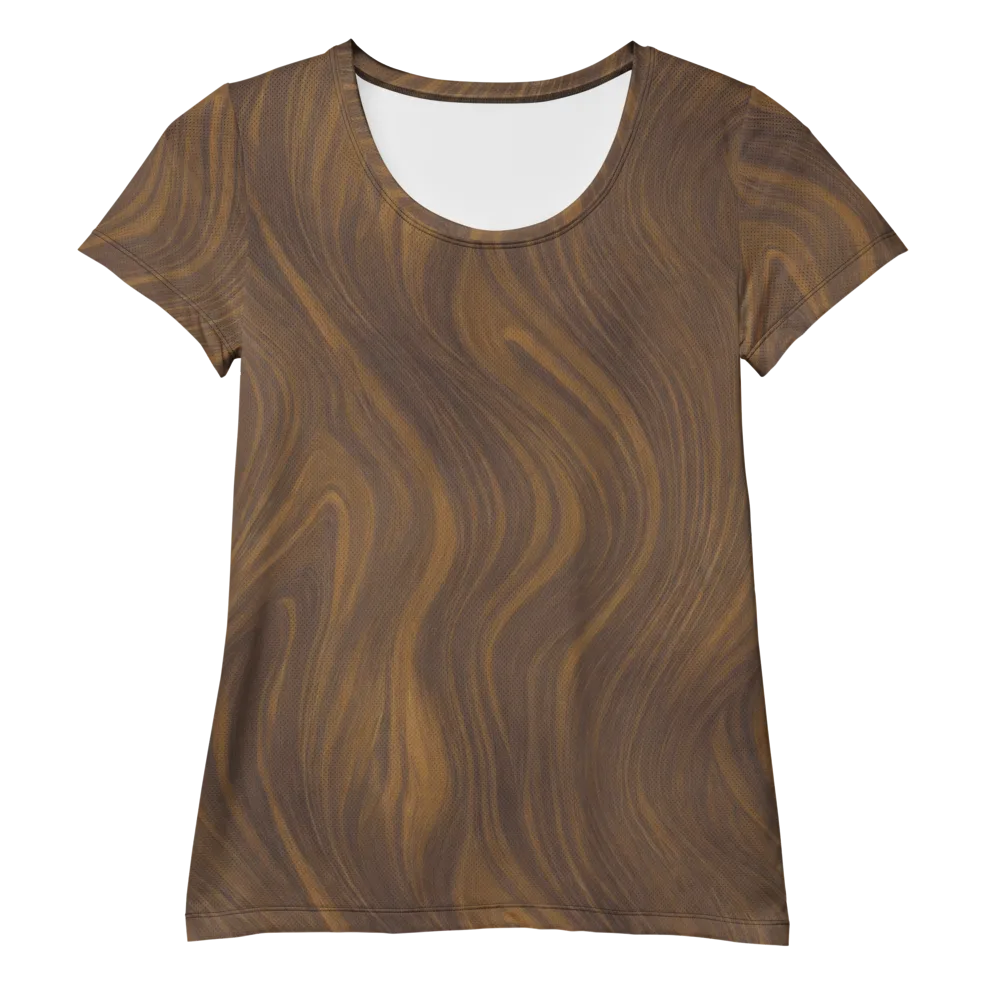 Walnut Current on Women's Athletic T-Shirt — Front