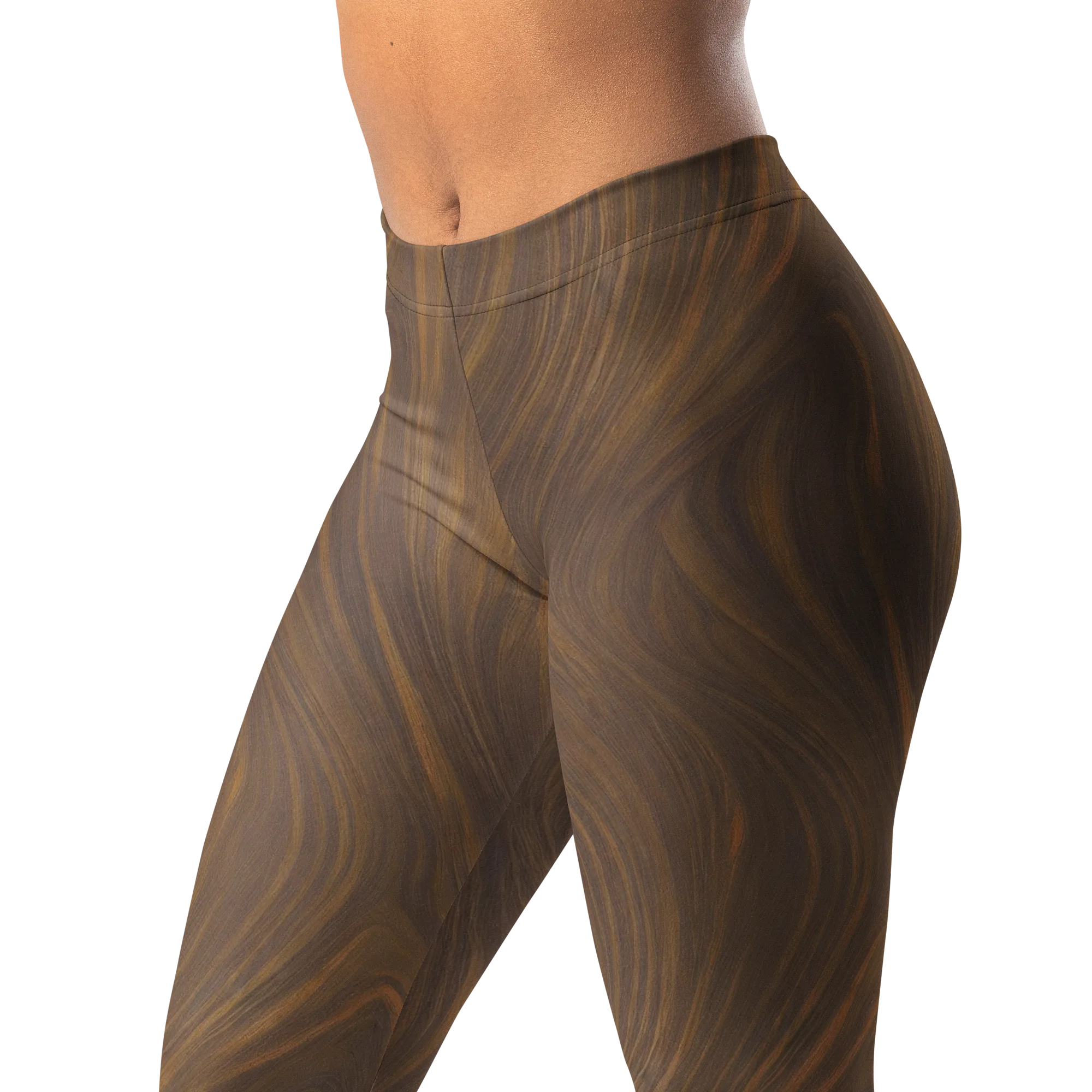 Walnut Current on Leggings — Left Front