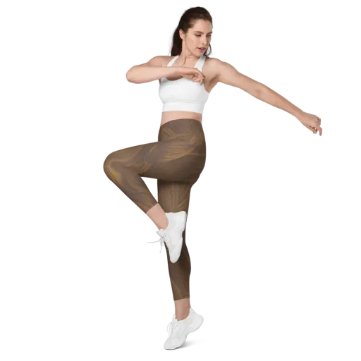 Walnut Current on a Leggings with Pockets