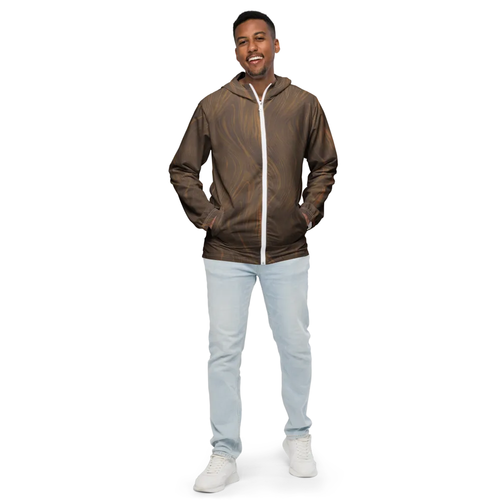 Walnut Current on Men's Windbreaker — Front