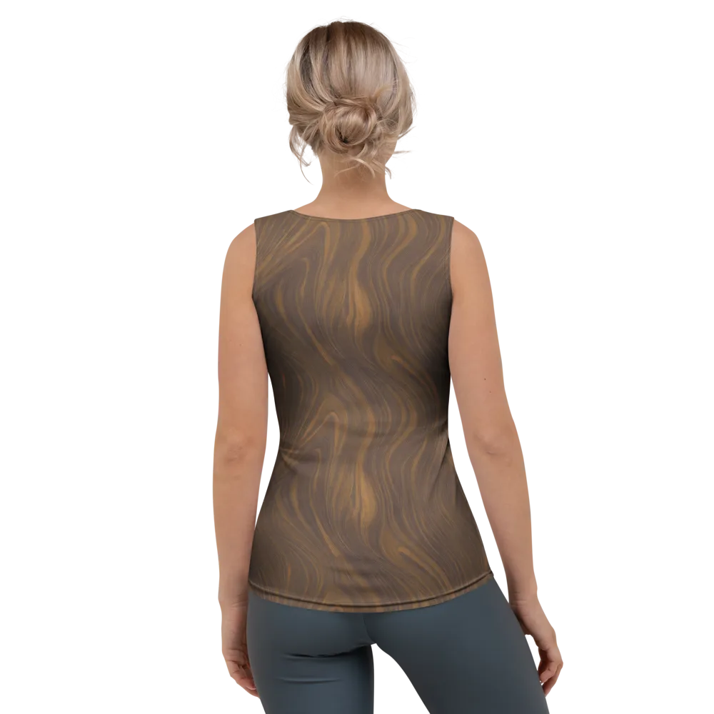 Walnut Current on Women's Tank Top — Back